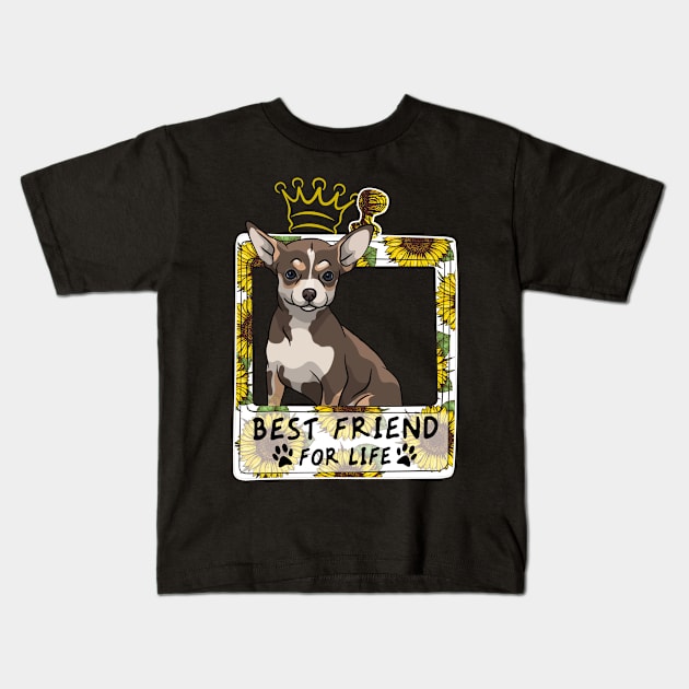 Best Friend For Life T shirt For Chihuahua Lovers Kids T-Shirt by Elsie